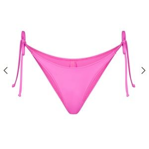 SKIMS SWIM Taffy Pink Dipped Tie Bottoms
